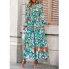 imagePRETTYGARDEN Womens 2026 Fall Fashion Clothing Boho Maxi Dresses Floral Long Sleeve Flowy Elegant Wedding Guest Holiday DressFloral Green Orange