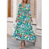 imagePRETTYGARDEN Womens 2026 Fall Fashion Clothing Boho Maxi Dresses Floral Long Sleeve Flowy Elegant Wedding Guest Holiday DressFloral Green Orange