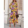imagePRETTYGARDEN Womens 2026 Fall Fashion Clothing Boho Maxi Dresses Floral Long Sleeve Flowy Elegant Wedding Guest Holiday DressFloral Navy Yellow