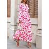 imagePRETTYGARDEN Womens 2026 Fall Fashion Clothing Boho Maxi Dresses Floral Long Sleeve Flowy Elegant Wedding Guest Holiday DressFloral White Rose Red