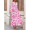 imagePRETTYGARDEN Womens 2026 Fall Fashion Clothing Boho Maxi Dresses Floral Long Sleeve Flowy Elegant Wedding Guest Holiday DressFloral White Rose Red