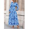 imagePRETTYGARDEN Womens 2026 Fall Fashion Clothing Boho Maxi Dresses Floral Long Sleeve Flowy Elegant Wedding Guest Holiday DressSky Blue