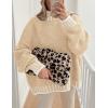 imagePRETTYGARDEN Womens 2026 Fall Oversized Pullover Sweaters Long Sleeve Mock Neck Chunky Knit Jumper Tops Winter ClothingApricot