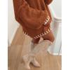 imagePRETTYGARDEN Womens 2026 Fall Oversized Pullover Sweaters Long Sleeve Mock Neck Chunky Knit Jumper Tops Winter ClothingBrick Red