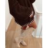 imagePRETTYGARDEN Womens 2026 Fall Oversized Pullover Sweaters Long Sleeve Mock Neck Chunky Knit Jumper Tops Winter ClothingBrown