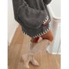 imagePRETTYGARDEN Womens 2026 Fall Oversized Pullover Sweaters Long Sleeve Mock Neck Chunky Knit Jumper Tops Winter ClothingGrey