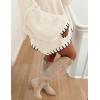 imagePRETTYGARDEN Womens 2026 Fall Oversized Pullover Sweaters Long Sleeve Mock Neck Chunky Knit Jumper Tops Winter ClothingWhite