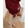imagePRETTYGARDEN Womens 2026 Fall Oversized Pullover Sweaters Long Sleeve Mock Neck Chunky Knit Jumper Tops Winter ClothingWine Red