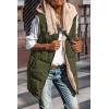 imagePRETTYGARDEN Womens 2026 Fall Reversible Long Vests Sleeveless Fleece Jacket Zip Up Hoodie Pockets Warm Coat Winter ClothingArmy Green