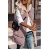 imagePRETTYGARDEN Womens 2026 Fall Reversible Long Vests Sleeveless Fleece Jacket Zip Up Hoodie Pockets Warm Coat Winter ClothingBean Paste Pink