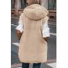 imagePRETTYGARDEN Womens 2026 Fall Reversible Long Vests Sleeveless Fleece Jacket Zip Up Hoodie Pockets Warm Coat Winter ClothingBrown