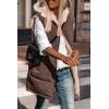 imagePRETTYGARDEN Womens 2026 Fall Reversible Long Vests Sleeveless Fleece Jacket Zip Up Hoodie Pockets Warm Coat Winter ClothingCoffee