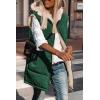 imagePRETTYGARDEN Womens 2026 Fall Reversible Long Vests Sleeveless Fleece Jacket Zip Up Hoodie Pockets Warm Coat Winter ClothingDark Green