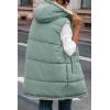 imagePRETTYGARDEN Womens 2026 Fall Reversible Long Vests Sleeveless Fleece Jacket Zip Up Hoodie Pockets Warm Coat Winter ClothingGrey Green