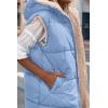 imagePRETTYGARDEN Womens 2026 Fall Reversible Long Vests Sleeveless Fleece Jacket Zip Up Hoodie Pockets Warm Coat Winter ClothingLight Blue