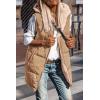 imagePRETTYGARDEN Womens 2026 Fall Reversible Long Vests Sleeveless Fleece Jacket Zip Up Hoodie Pockets Warm Coat Winter ClothingLight Camel