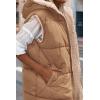 imagePRETTYGARDEN Womens 2026 Fall Reversible Long Vests Sleeveless Fleece Jacket Zip Up Hoodie Pockets Warm Coat Winter ClothingLight Camel