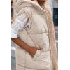 imagePRETTYGARDEN Womens 2026 Fall Reversible Long Vests Sleeveless Fleece Jacket Zip Up Hoodie Pockets Warm Coat Winter ClothingLight Khaki