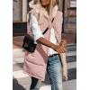 imagePRETTYGARDEN Womens 2026 Fall Reversible Long Vests Sleeveless Fleece Jacket Zip Up Hoodie Pockets Warm Coat Winter ClothingLight Pink