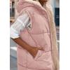 imagePRETTYGARDEN Womens 2026 Fall Reversible Long Vests Sleeveless Fleece Jacket Zip Up Hoodie Pockets Warm Coat Winter ClothingLight Pink