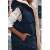 imagePRETTYGARDEN Womens 2026 Fall Reversible Long Vests Sleeveless Fleece Jacket Zip Up Hoodie Pockets Warm Coat Winter ClothingNavy