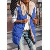 imagePRETTYGARDEN Womens 2026 Fall Reversible Long Vests Sleeveless Fleece Jacket Zip Up Hoodie Pockets Warm Coat Winter ClothingRoyal Blue