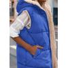 imagePRETTYGARDEN Womens 2026 Fall Reversible Long Vests Sleeveless Fleece Jacket Zip Up Hoodie Pockets Warm Coat Winter ClothingRoyal Blue