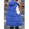 imagePRETTYGARDEN Womens 2026 Fall Reversible Long Vests Sleeveless Fleece Jacket Zip Up Hoodie Pockets Warm Coat Winter ClothingRoyal Blue