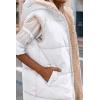 imagePRETTYGARDEN Womens 2026 Fall Reversible Long Vests Sleeveless Fleece Jacket Zip Up Hoodie Pockets Warm Coat Winter ClothingWhite