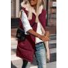 imagePRETTYGARDEN Womens 2026 Fall Reversible Long Vests Sleeveless Fleece Jacket Zip Up Hoodie Pockets Warm Coat Winter ClothingWine Red