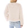 imagePRETTYGARDEN Womens 2026 Winter Coats Fleece Cropped Jacket Faux Fur Long Sleeve Pockets Shaggy Warm Outerwear Fall ClothesApricot