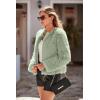 imagePRETTYGARDEN Womens 2026 Winter Coats Fleece Cropped Jacket Faux Fur Long Sleeve Pockets Shaggy Warm Outerwear Fall ClothesBean Green