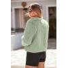imagePRETTYGARDEN Womens 2026 Winter Coats Fleece Cropped Jacket Faux Fur Long Sleeve Pockets Shaggy Warm Outerwear Fall ClothesBean Green