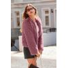 imagePRETTYGARDEN Womens 2026 Winter Coats Fleece Cropped Jacket Faux Fur Long Sleeve Pockets Shaggy Warm Outerwear Fall ClothesBean Paste Red