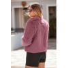 imagePRETTYGARDEN Womens 2026 Winter Coats Fleece Cropped Jacket Faux Fur Long Sleeve Pockets Shaggy Warm Outerwear Fall ClothesBean Paste Red