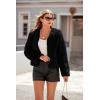 imagePRETTYGARDEN Womens 2026 Winter Coats Fleece Cropped Jacket Faux Fur Long Sleeve Pockets Shaggy Warm Outerwear Fall ClothesBlack