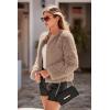 imagePRETTYGARDEN Womens 2026 Winter Coats Fleece Cropped Jacket Faux Fur Long Sleeve Pockets Shaggy Warm Outerwear Fall ClothesKhaki