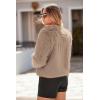 imagePRETTYGARDEN Womens 2026 Winter Coats Fleece Cropped Jacket Faux Fur Long Sleeve Pockets Shaggy Warm Outerwear Fall ClothesKhaki