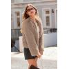 imagePRETTYGARDEN Womens 2026 Winter Coats Fleece Cropped Jacket Faux Fur Long Sleeve Pockets Shaggy Warm Outerwear Fall ClothesKhaki