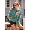 imagePRETTYGARDEN Womens 2026 Winter Coats Fleece Cropped Jacket Faux Fur Long Sleeve Pockets Shaggy Warm Outerwear Fall ClothesLight Green