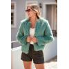 imagePRETTYGARDEN Womens 2026 Winter Coats Fleece Cropped Jacket Faux Fur Long Sleeve Pockets Shaggy Warm Outerwear Fall ClothesLight Green