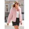 imagePRETTYGARDEN Womens 2026 Winter Coats Fleece Cropped Jacket Faux Fur Long Sleeve Pockets Shaggy Warm Outerwear Fall ClothesPink