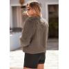 imagePRETTYGARDEN Womens 2026 Winter Coats Fleece Cropped Jacket Faux Fur Long Sleeve Pockets Shaggy Warm Outerwear Fall ClothesTaupe