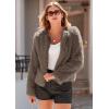 imagePRETTYGARDEN Womens 2026 Winter Coats Fleece Cropped Jacket Faux Fur Long Sleeve Pockets Shaggy Warm Outerwear Fall ClothesTaupe