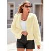 imagePRETTYGARDEN Womens 2026 Winter Coats Fleece Cropped Jacket Faux Fur Long Sleeve Pockets Shaggy Warm Outerwear Fall ClothesYellow