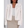 imagePRETTYGARDEN Womens 2026 Winter Coats Fluffy Cropped Faux Fur Jacket Long Sleeve Open Front Shaggy Outerwear Trendy ClothesWhite