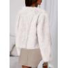imagePRETTYGARDEN Womens 2026 Winter Coats Fluffy Cropped Faux Fur Jacket Long Sleeve Open Front Shaggy Outerwear Trendy ClothesWhite