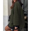 imagePRETTYGARDEN Womens 2026 Winter Coats Long Sleeve Button up Fuzzy Sherpa Fleece Jackets Outerwear Fall Fashion ClothesArmy Green