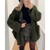 imagePRETTYGARDEN Womens 2026 Winter Coats Long Sleeve Button up Fuzzy Sherpa Fleece Jackets Outerwear Fall Fashion ClothesArmy Green