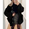 imagePRETTYGARDEN Womens 2026 Winter Coats Long Sleeve Button up Fuzzy Sherpa Fleece Jackets Outerwear Fall Fashion ClothesBlack